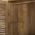 Jaylene Wardrobe - Mango Wood - Louvered - 4 Door