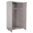 Jupiter Grey Oak Wardrobe - 2 Door