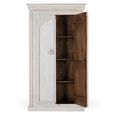 Kahoka Wardrobe - 2 Door - Distressed White Carved - Mango Wood