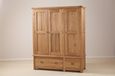 Kent Oak 3 Door 2 Drawer Wardrobe