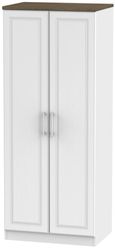 Kent White Ash and Oak 2 Door Plain Wardrobe