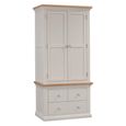 Cotswold Wardrobe - 2 Door - 3 Drawer - Oak and Painted