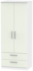 Knightsbridge Cashmere Matt and White 2 Door 2 Drawer Double Wardrobe