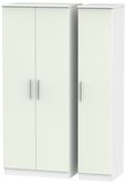Knightsbridge Cashmere Matt and White 3 Door Triple Wardrobe