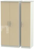 Knightsbridge Mushroom and Cashmere Matt 3 Door Triple Wardrobe