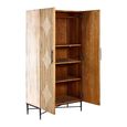 Kyra Wardrobe - 2 Door - Fluted Natural Elm Wood