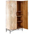 Kyra Wardrobe - 2 Door - Fluted Natural Elm Wood
