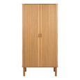 Langley Wardrobe - 2 Door - Fluted - Oak