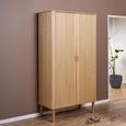 Langley Wardrobe - 2 Door - Fluted - Oak