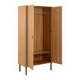 Langley Wardrobe - 2 Door - Fluted - Oak
