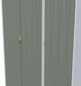 Las Vegas White and Green 3 Door Tall Triple Wardrobe