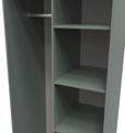 Linear Green Front Open Shelf Wardrobe