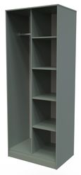Linear Green Front Open Shelf Wardrobe