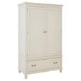 Loire Wardrobe - 2 Door - 1 Drawer - White