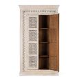 Lomax Wardrobe - White Carved Mango Wood - 2 Door