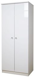 Lumiere White 2 Door Plain Wardrobe