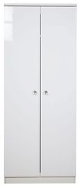 Lumiere White 2 Door Plain Wardrobe