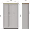 Lyman 3 Door Wardrobe - Variant Available