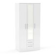 Lynx Combi Wardrobe - 3 Door - 2 Drawer - White Gloss