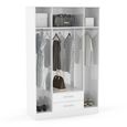 Lynx Combi Wardrobe - 4 Door 2 Drawer - White Gloss