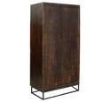 Macedonia Wardrobe - Carved Dark Mango Wood - 2 Door