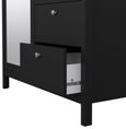 Madrid Black 2 Door Combi Wardrobe