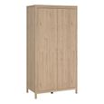 Madrid Jackson Hickory Oak 2 Door Wardrobe