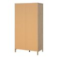 Madrid Jackson Hickory Oak 2 Door Wardrobe