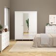 Madrid White 2 Door Combi Wardrobe