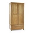 Mallory Combi Wardrobe - 2 Door - 1 Drawer - Double - Oak