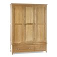 Mallory Wardrobe - 3 Door - 2 Drawer - Oak