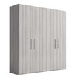 Mia Wardrobe - 4 Door - Grey