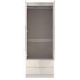 Milan Cashmere Gloss 2 Door 2 Drawer Double Wardrobe