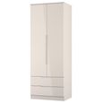 Milan Cashmere Gloss 2 Door 2 Drawer Double Wardrobe