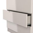 Milan Cashmere Gloss 2 Door 2 Drawer Double Wardrobe