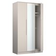 Milan Cashmere Gloss 3 Door Tall Triple Wardrobe - 1 Mirror