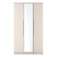 Milan Cashmere Gloss 3 Door Tall Triple Wardrobe - 1 Mirror