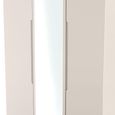 Milan Cashmere Gloss 3 Door Tall Triple Wardrobe - 1 Mirror