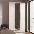Milan Cashmere Gloss 3 Door Tall Triple Wardrobe - 1 Mirror
