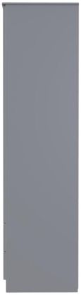 Milan Grey 2 Door 2 Drawer Double Wardrobe