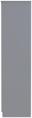 Milan Grey 2 Door Plain Tall Wardrobe