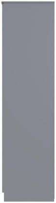 Milan Grey 3 Door Tall Combi Wardrobe - 1 Mirror and LHF 2 Drawers