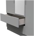 Milan Grey 3 Door Tall Combi Wardrobe - 1 Mirror and LHF 2 Drawers