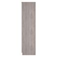 Milan Grey Gloss and Grey Oak 2 Door Plain Tall Wardrobe