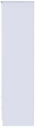 Milan White Gloss 2 Door 2 Drawer Double Wardrobe
