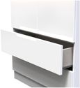 Milan White Gloss 2 Door 2 Drawer Double Wardrobe