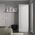 Milan White Gloss 2 Door 2 Drawer Double Wardrobe