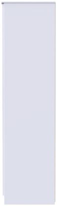 Milan White Gloss 2 Door Plain Tall Wardrobe