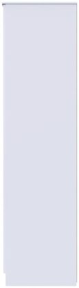 Milan White Gloss 3 Door Tall Combi Wardrobe - 1 Mirror and LHF 2 Drawers