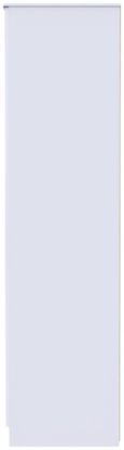 Milan White Gloss 3 Door Tall Triple Wardrobe - 1 Mirror